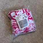 Swimsuits for All Pink White Tropical Print Side Tie Blouson Tankini Top Size 28 Photo 4