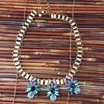 J.Crew  Necklace with Blue Stones & Rhinestone Photo 4