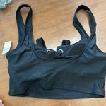 Aerie  Crop Bralette Swim Top Tied Chest Built In Bra Padding Small Photo 4