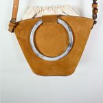 Banana Republic  Suede Ring-Handle Bucket Bag –Camel Tan Adjustable Crossbody Photo 5