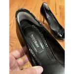 White House | Black Market  Black Patent Open Toe Heels 7.5M Office Siren Stiletto Photo 2