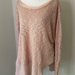 Anthropologie Deletta light pink nubby knit long sleeve sweater top size M Photo 2