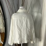 Jones New York 100 %Linen White Jean Jacket Casual Style Size 1X Photo 6