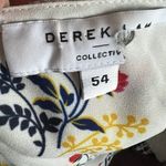 Derek Lam  Floral Ruffle Blouse top Silky 1X White Red long sleeves NEW Photo 9