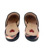 Gucci Tweed Calfskin Trim Damier Princetown Slippers Black Pink Multicolor Photo 7