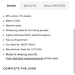 MOTHER Denim MOTHER Straight A Step Midi Fray Denim Skirt Size 26 Photo 6