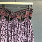 Free People  Elowen Tube Strapless Romper Print Purple XS Boho Lavender Floral Photo 2
