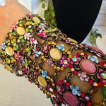 Vintage Copper Floral Chain Bracelet Red Photo 8