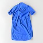 J. McLaughlin  Shirt Dress Size SM Blue Shift Pockets Classic Minimalist Preppy Photo 4