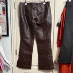 Pelle Pelle 💖  Brown Leather Pants - Y2K Lace Up Details Photo 2
