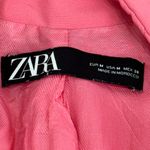 ZARA Peach Waterfall Blazer Jacket Open Front Roll Tab 3/4 Sleeve M Photo 3