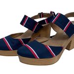 Free People 9 Sandals Clogs Heels Lace up Monaco Boho Festival 4th Nautical 70s Photo 6