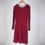 Boden Thea Long Sleeve Jersey Dress Red Navy Geometric‎ 6R Size 6 Photo 1