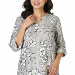 J. Jill Floral Viscose Linen V Photo 0