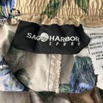 Sag Harbor Pants Small Beige Blue Floral Flowers Straight Crop Boho Cottagecore Photo 8