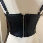 Kirious los Angeles | Black Faux Leather Corset Top size small Photo 3