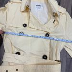 Vintage retro Old Navy butter yellow trench coat Size M Photo 2