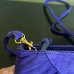 Unbranded Genuine Suede Leather Crossbody Purple Photo 8