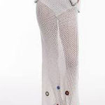 Cotton Emporium Topshop Crochet Maxi Skirt Elegant Colorful Crochet Flowers NWOT Size 8 -‎ 10 Photo 0