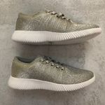 Qupid  Silver Metallic Flyknit Spyrock Sneakers NEW Photo 2