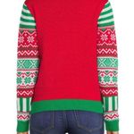 No Boundaries NWT  Juniors Medium Christmas Ugly Sweater Reindeer Sequin Too Cute Photo 3