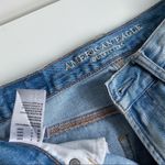 American Eagle Womens Light Wash Mom Ripped Jeans Photo 2