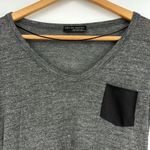 ZARA W&B Collection 3/4 Sleeve Two-Tone Top Women’s Size Small in Black & Gray Photo 1