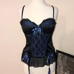 Rue 21 Black And Blue Corset/lingerie Top 36C Photo 0