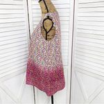 Art & Soul Shit Top Blouse Floral Ombre Ruffle Cap Sleeve Pink White Small Photo 1