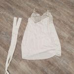 Victoria's Secret VINTAGE Gold Tag  White Lingerie Top With Belt Size Large Photo 1