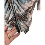 Pretty Little Thing Blue Snake Print Slinky Zip Front Collar Bodycon Dress Size 4 Photo 8