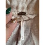 Free People  Blazer Womens XS Beige Linen Blend Double Breasted Military Jacket Photo 2