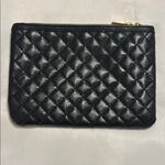 Joan & David  Pouch with Quilted Design and Gold Hardware EUC Photo 1