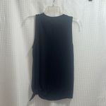 Avia Womens BLACK  TANK TOP Loose DIAGONAL HEM Side Tie Detail SMALL Photo 2