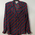 Talbots Vintage 70’ Checkered Double Breasted Blouse Photo 0
