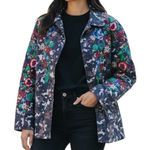 Anthropologie  Floral Embroidered Camo Jacket Size M NWT Photo 0
