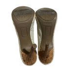 Christian Siriano Lace Peep Toe Bow Pumps Cork Heel Special Occasion Heels‎ Brown Size 11 Photo 4