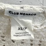 Club Monaco Crochet Top White XS Tank Top Sleeveless Button Front Wide Strap Photo 1
