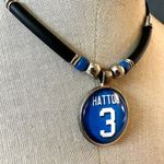 Hatton Football Jersey Pendant Necklace Blue Photo 2