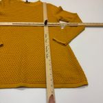 COS  Sweater Womens X Small Yellow Raised Stitch Jumper Textured Crew Neck Cotton Photo 7