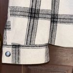 Crescent  Ivory and Charcoal Plaid Bomber Jacket with Faux Fur Collar Photo 1