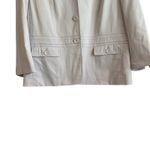 Talbots Women Petite Jacket Long Sleeve Stretch Cream Classic Career Blazer Photo 5