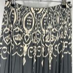 Evelyn Size Small Skirt Elastic Waist Black Cream Ikat Lined Poly Blend Midi Photo 1