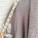Show Me Your Mumu  Mellow Open Cardigan Waterfall Knit Med Gray Aztec Snowflake Photo 11