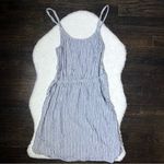 Old Navy Blue and White Striped Linen Blend Cami Dress Photo 1