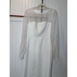 Lulus NWOT  Immaculate Romance White Sheer Organza Long Sleeve Maxi Dress Sz S Photo 4