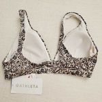 Athleta Womens Top S Paisley Aqualuxe Batik Triangle Bikini Removable Pads NEW Photo 2