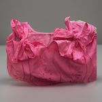 Women's Medium/Large Ruffle Babydoll Top Pink Bow 🎀 Sleeve‎ Tie At The Shoulder Photo 4