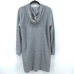 Jane and Delancey Jane and Delancey Gray Ribbed Knit Long Sleeve Hoodie Sweater Dress Medium Photo 1