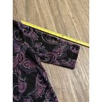 Anywear by Catherines Keyhole Midi Dress Size 2X Shark Bite Hem Purple Paisley Photo 2